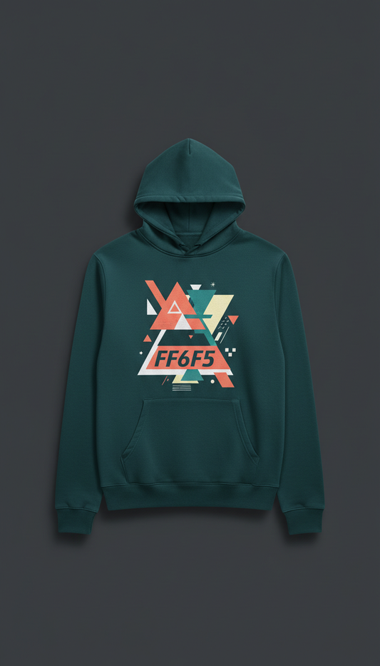 Graphic hoodie in vibe teal