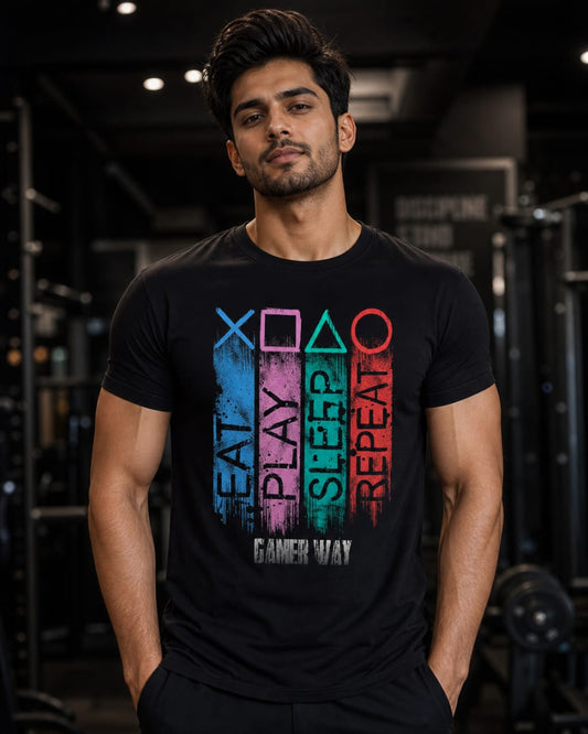 Gym wear printed T-shirt